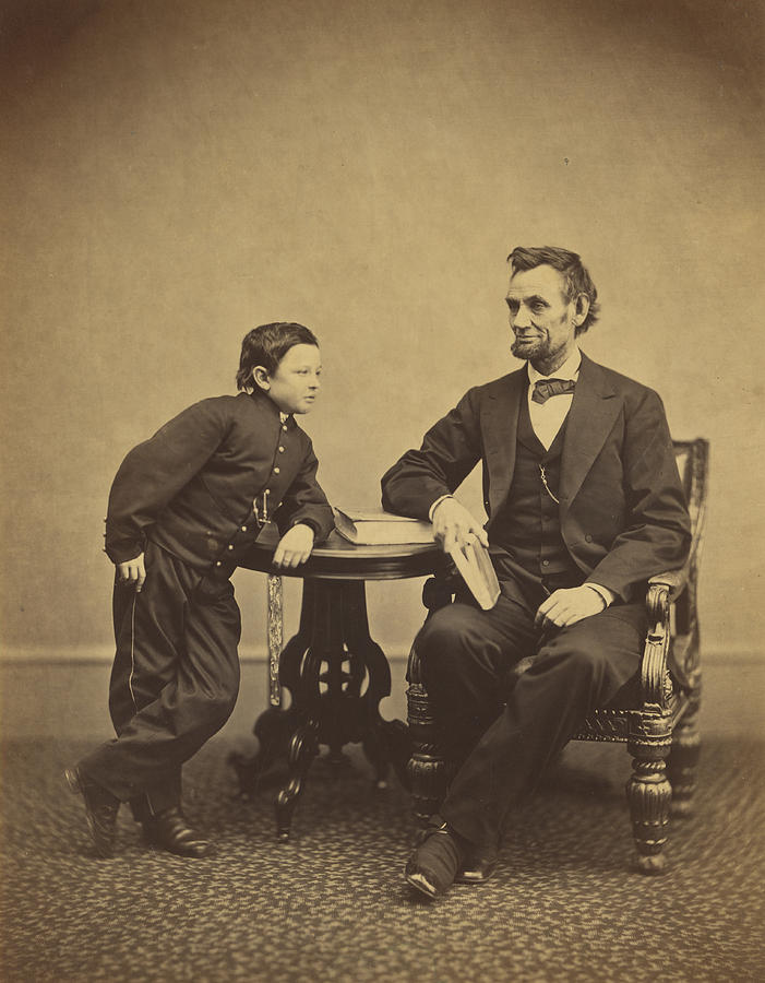 Alexander Gardner Painting - Abraham Lincoln and His Second Son Thomas #1 by Celestial Images