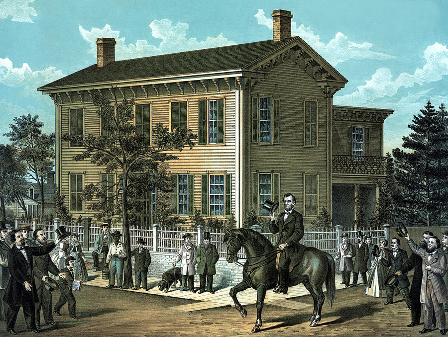 Abraham Lincoln Painting - Abraham Lincolns Return Home #2 by War Is Hell Store