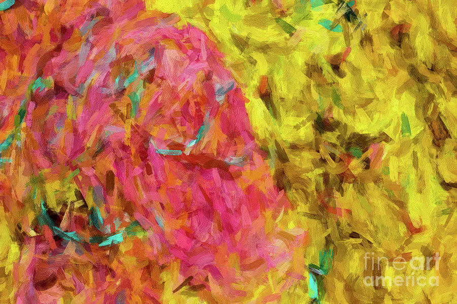 Abstract 46 digital oil painting on canvas full of texture and brig #1 Digital Art by Amy Cicconi