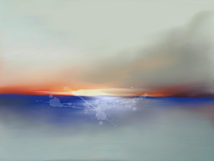 Abstract beach sunrise  #1 Mixed Media by Anthony Fishburne
