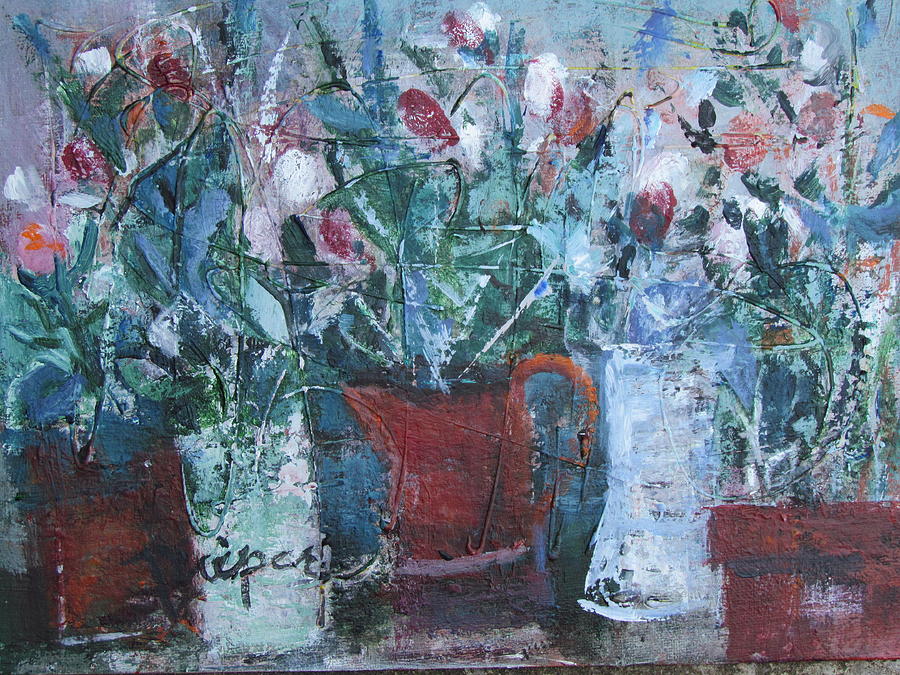 Abstract Flowers Painting by Betty Pieper