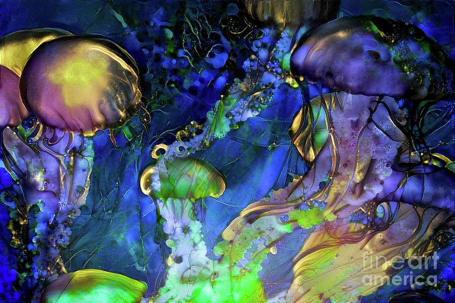 Abstract Jellyfish #1 Digital Art by Amy Cicconi