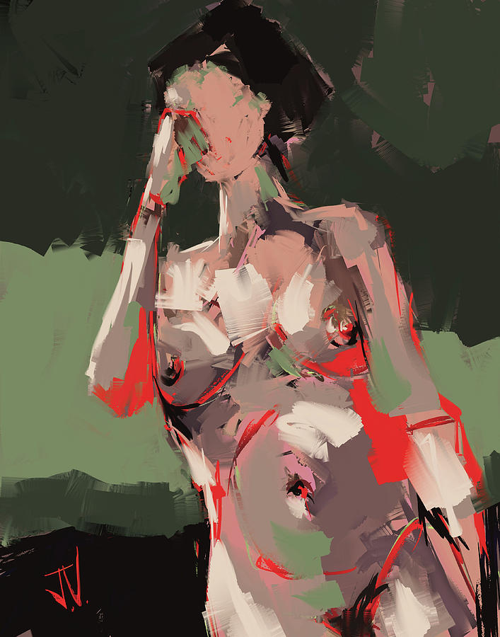 Abstract Nude #1 Digital Art by Jim Vance