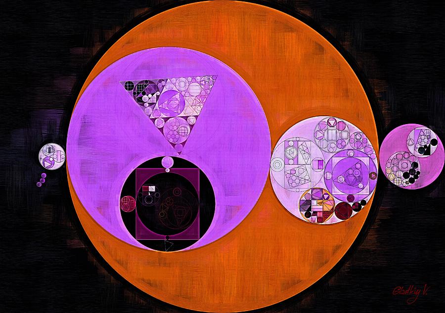 Backgrounds Digital Art - Abstract painting - Burnt orange #1 by Vitaliy Gladkiy