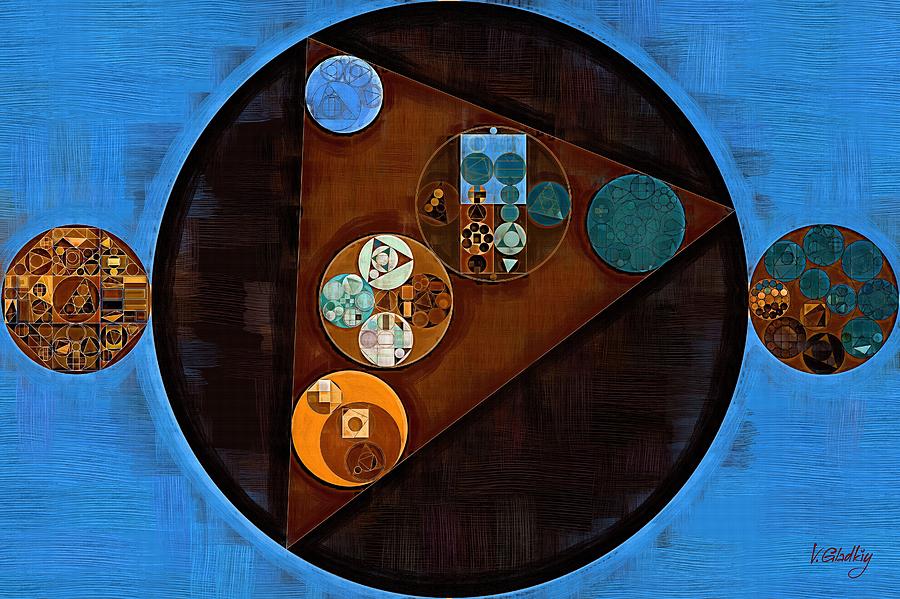 Abstract painting - Curious blue #1 Digital Art by Vitaliy Gladkiy