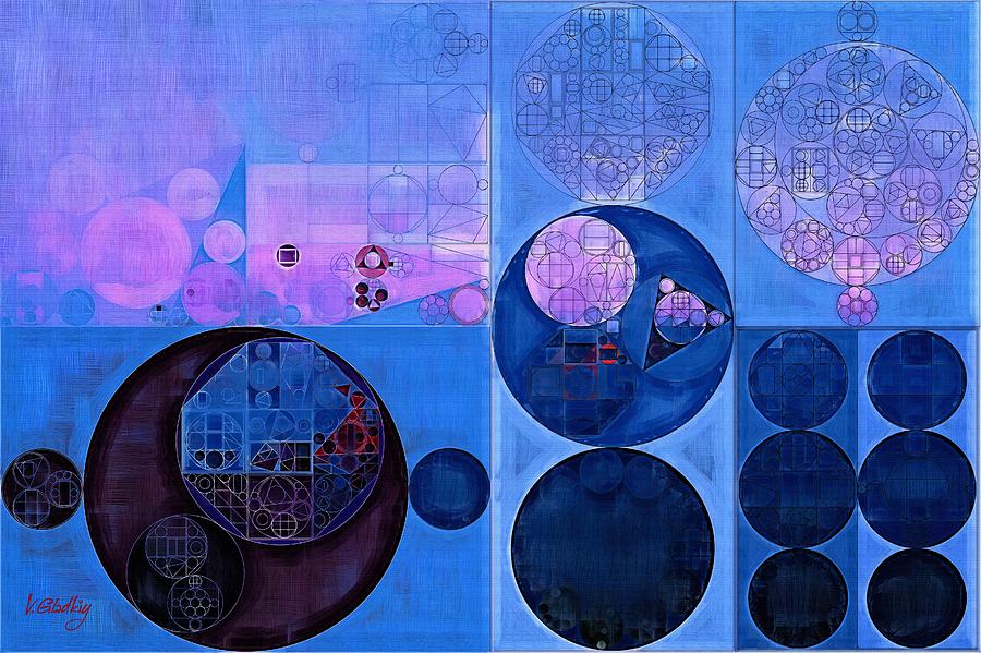 Abstract painting - Han blue #1 Digital Art by Vitaliy Gladkiy