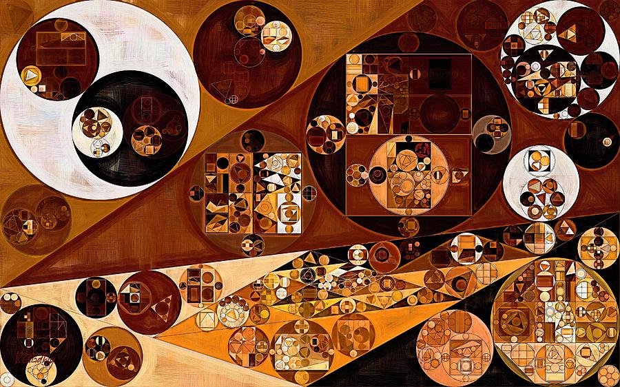 Abstract painting - Light brown #1 Digital Art by Vitaliy Gladkiy