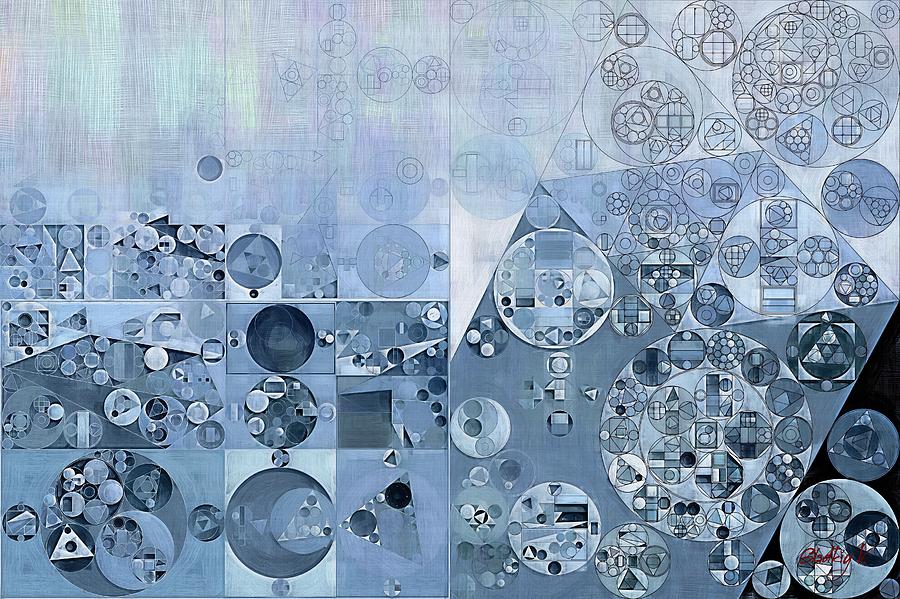 Colored Digital Art - Abstract painting - Light steel blue #1 by Vitaliy Gladkiy