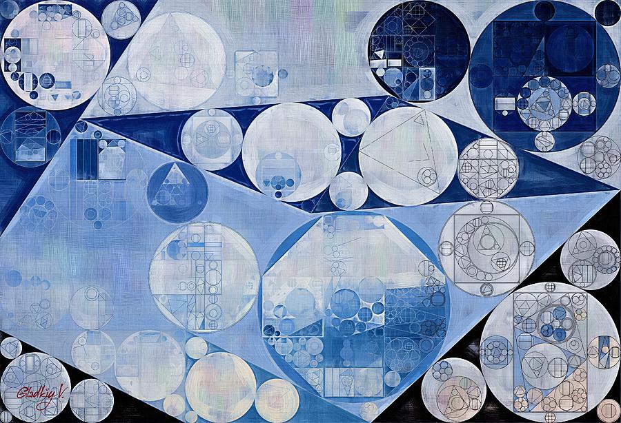 Sign Digital Art - Abstract painting - Oxford blue #1 by Vitaliy Gladkiy