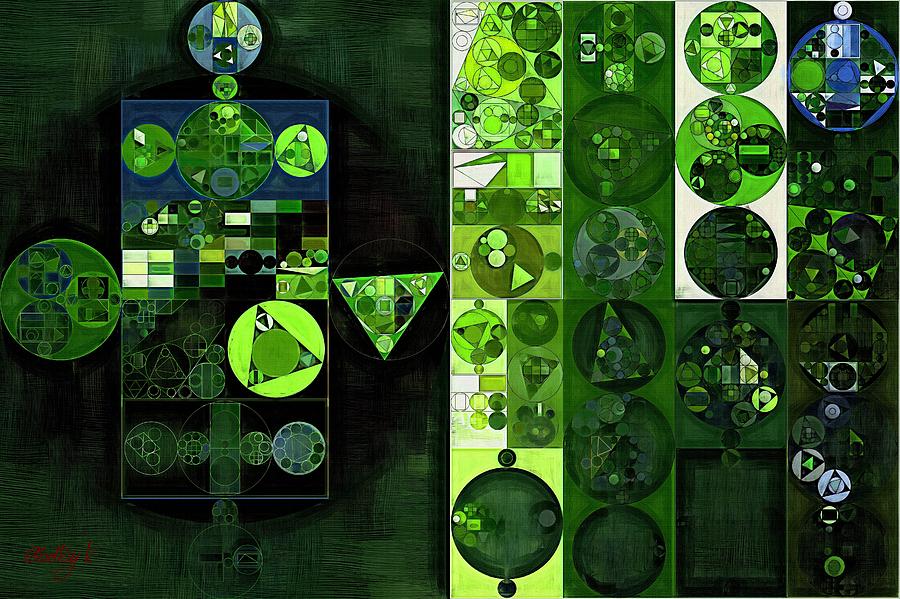Abstract painting - Sap green #1 Digital Art by Vitaliy Gladkiy