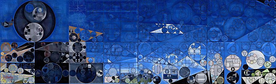 Abstract painting - Yale blue #1 Digital Art by Vitaliy Gladkiy