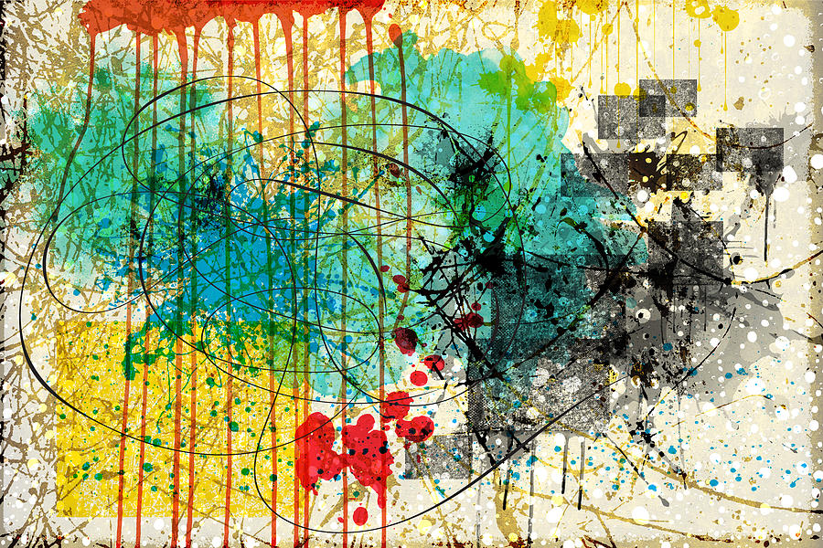 Abstract Painting - Abstract Splatter #2 by Gary Grayson