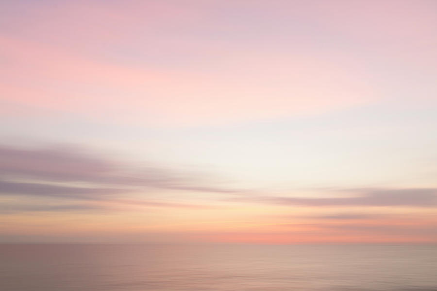 Abstract Photograph - Abstract sunset sky and ocean nature background. #1 by Irina Moskalev