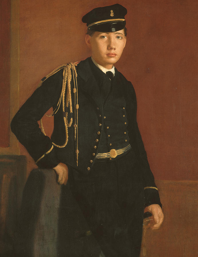 Edgar Degas Painting - Achille De Gas in the Uniform of a Cadet by Edgar Degas