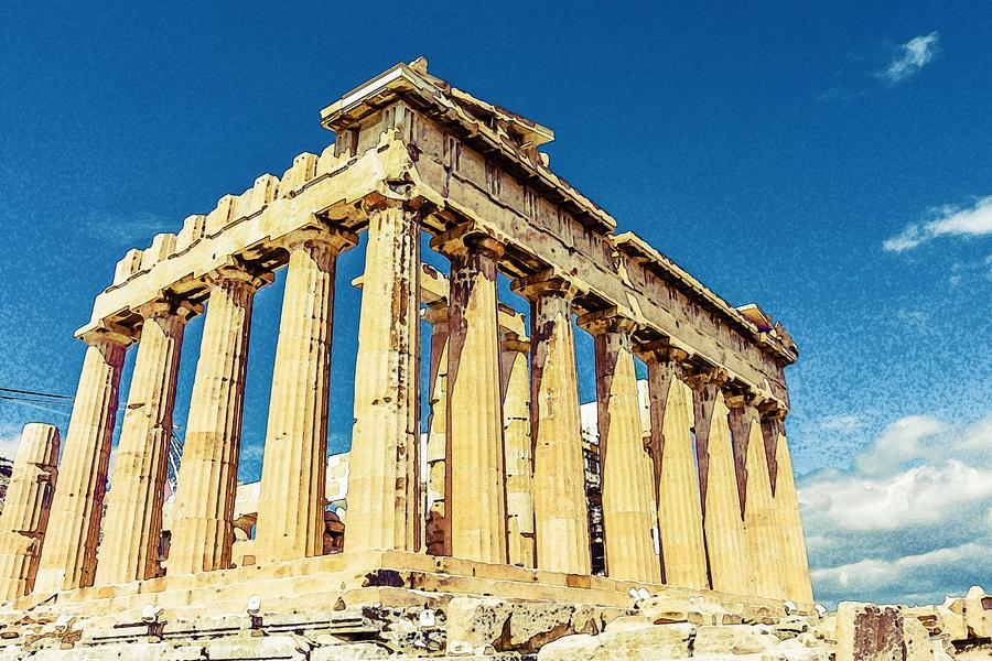 Acropolis Athens Greece #1 Painting by Celestial Images