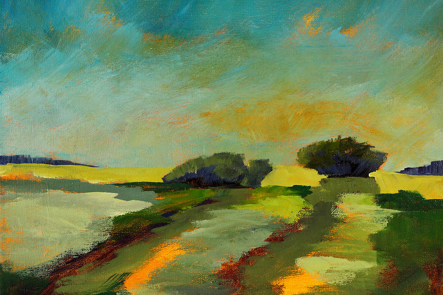 Across the Field #1 Painting by Nancy Merkle