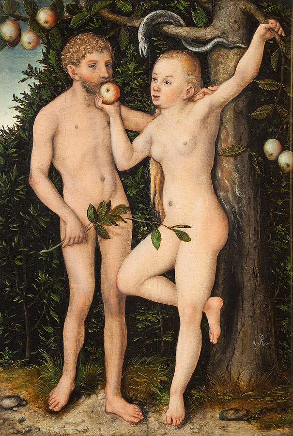 Adam and Eve #4 Painting by Lucas Cranach the Elder