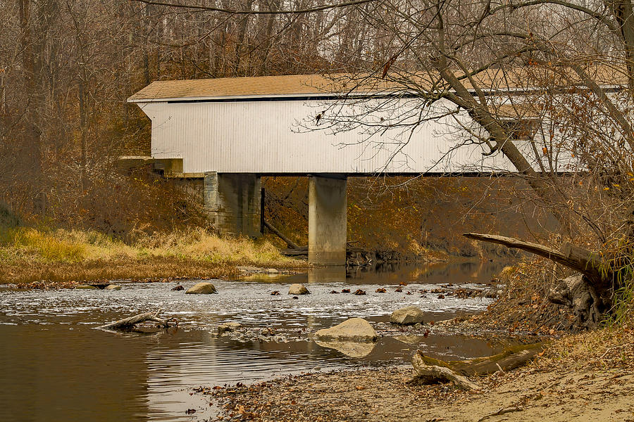 Adams Mill covered bridge #1 Photograph by Jack R Perry