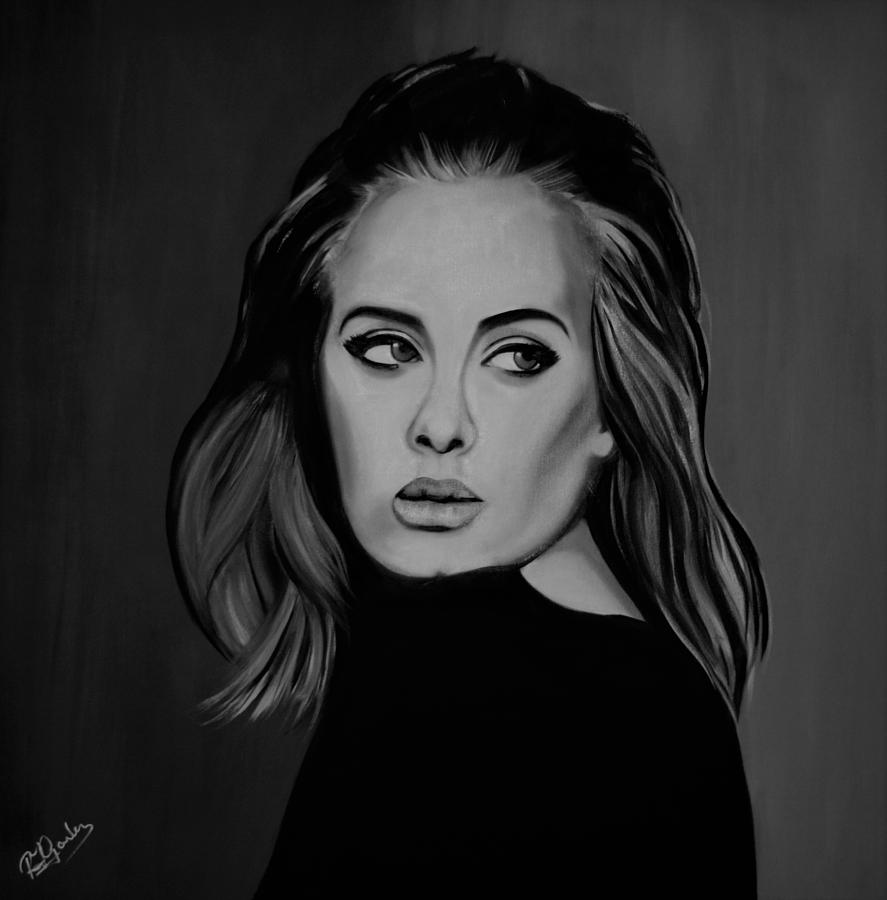 Adele Painting by Richard Garnham