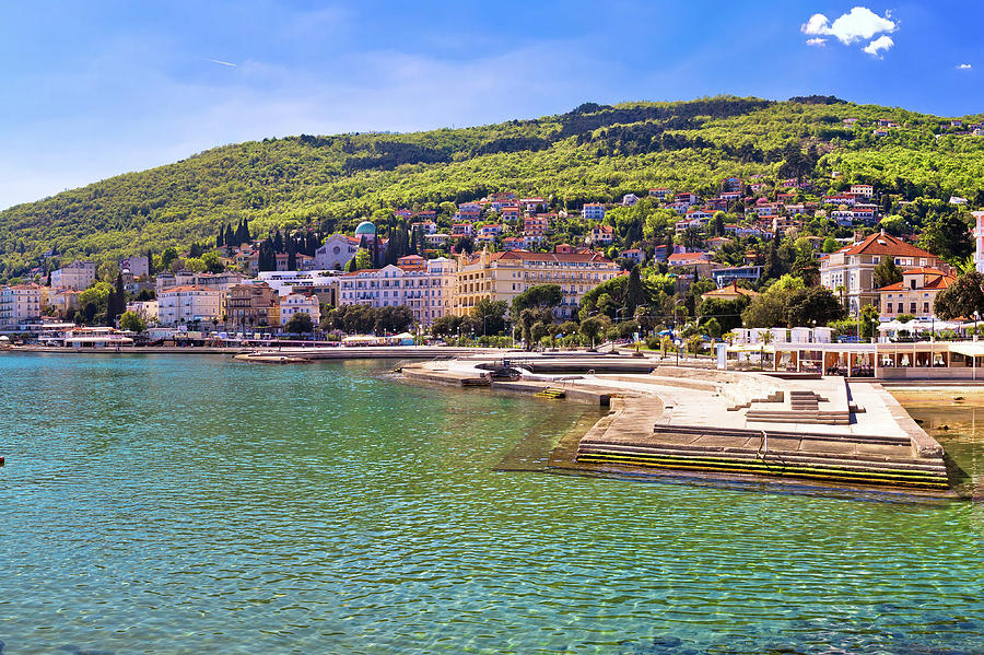 Adriatic town of Opatija waterfront panoramic view #1 Photograph by Brch Photography