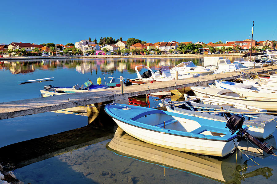 Adriatic village of Bibinje colorful waterfront view #1 Photograph by Brch Photography
