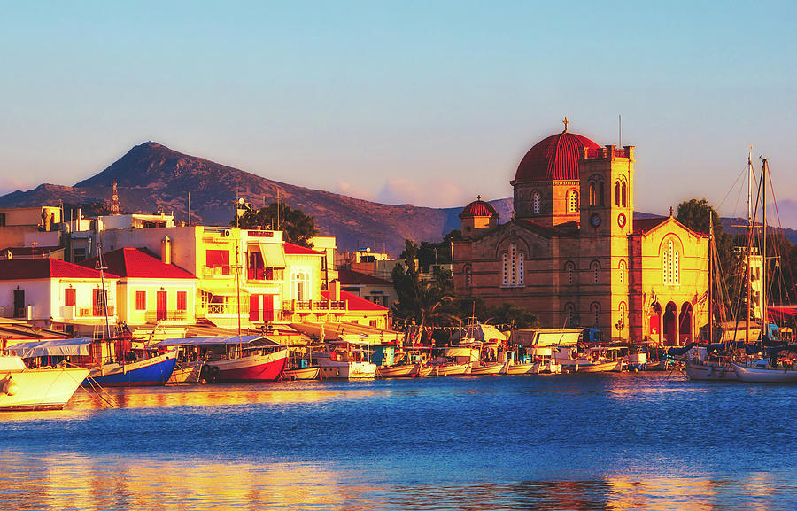 Aegina Harbor, Greece #1 Photograph by Mountain Dreams