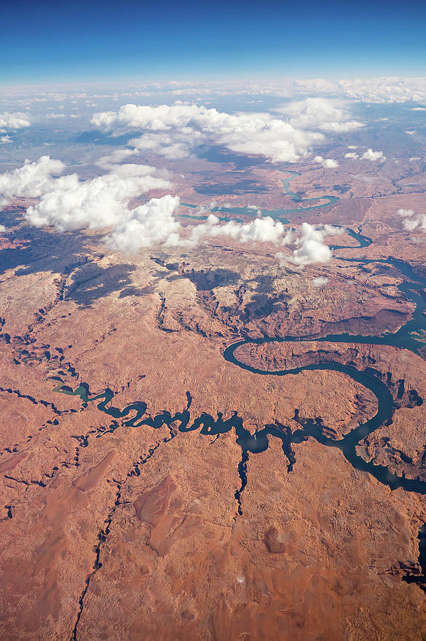 Aerial Fly Over Grand Canyon Arizona Mountains #1 Photograph by Alex Grichenko