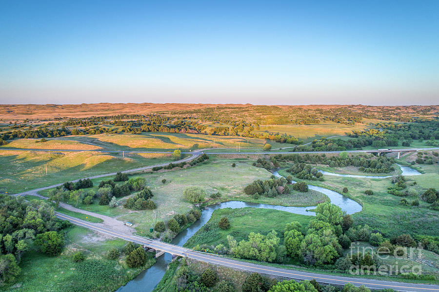 aerial view of Dismal River in Nebraska #1 Photograph by Marek Uliasz