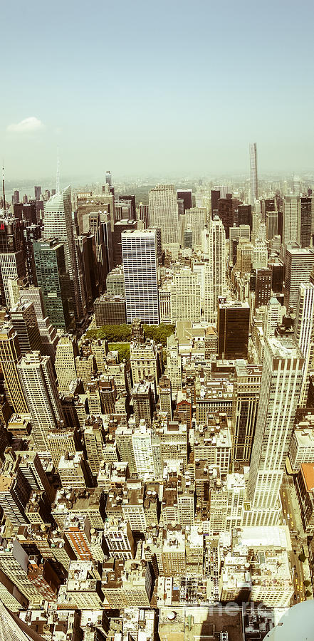 Aerial View of Manhattan #1 Digital Art by Perry Van Munster
