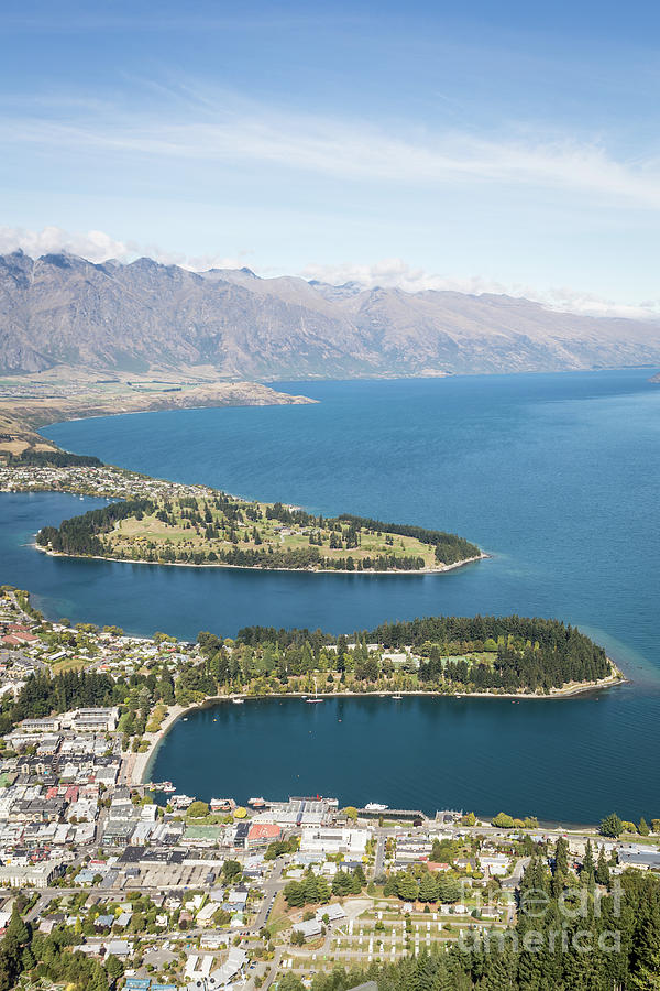 Aerial view of Queenstown in New Zealand #1 Photograph by Didier Marti