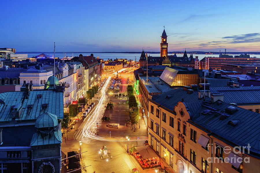 Aerial View Of The Beautiful Helsingborg Photograph