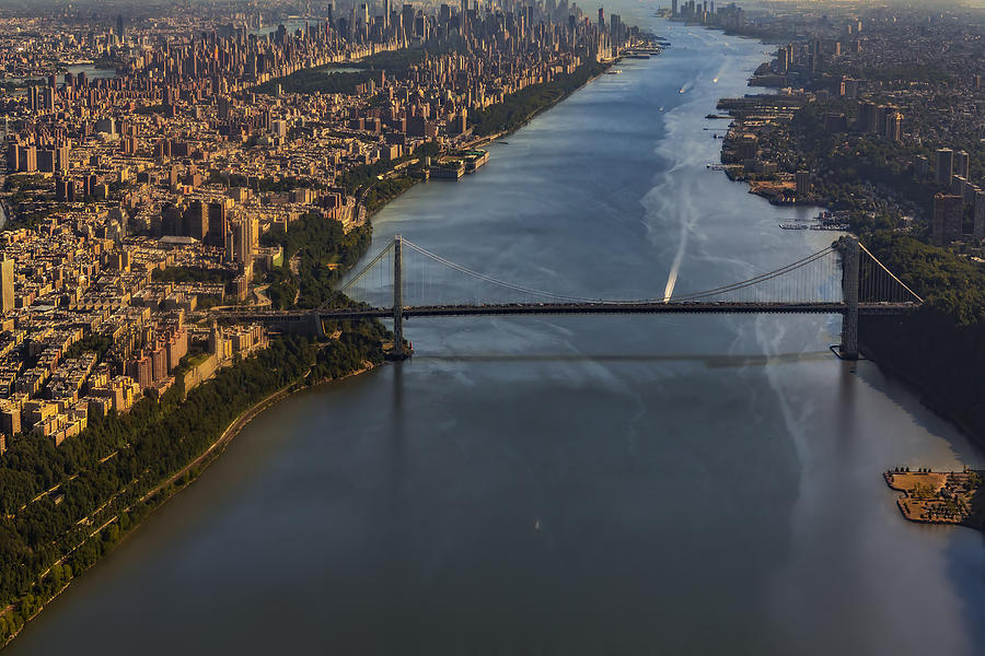 Aerial View Of The GW Bridge #1 Photograph by Susan Candelario