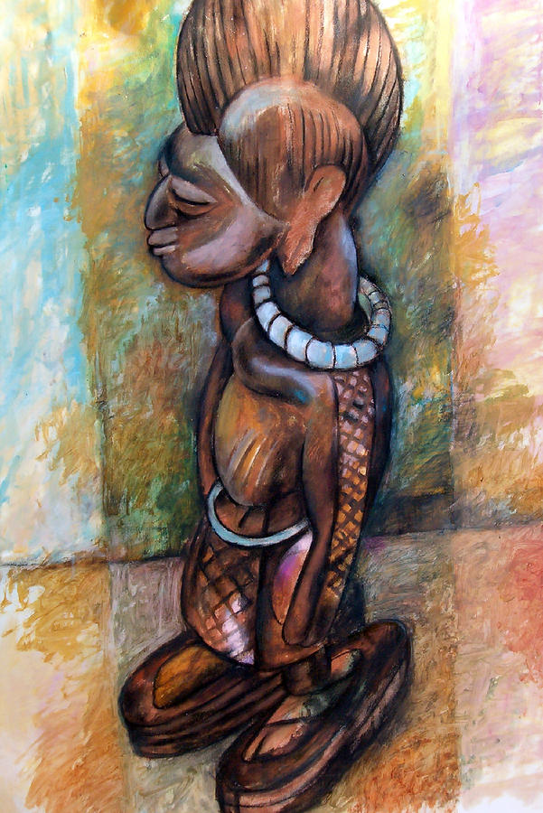 African Statue Painting by Joe Roache