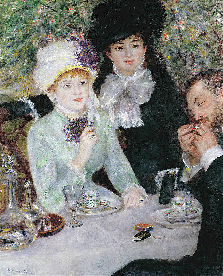After the Luncheon #1 Painting by Pierre-Auguste Renoir