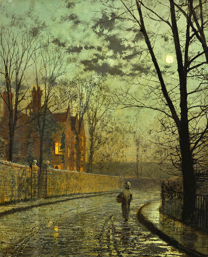 After the Shower #2 Painting by John Atkinson Grimshaw