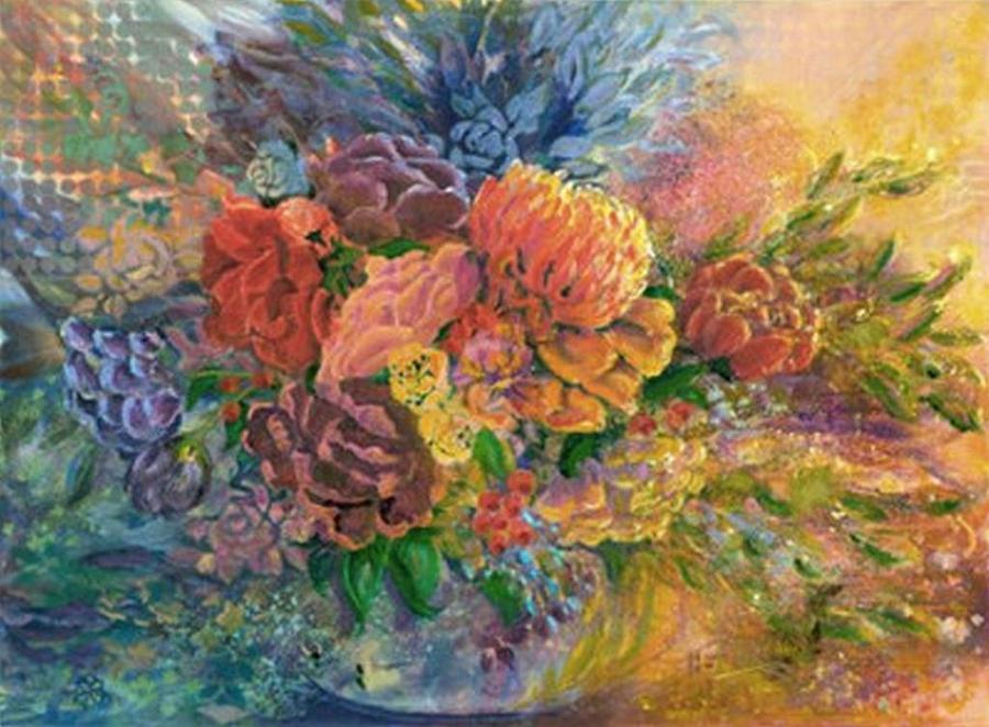 Floral Painting - Afternoon Bouquet by Judith Kerrigan Ribbens Floral Painting - Afternoon Bouquet by Judith Kerrigan Ribbens