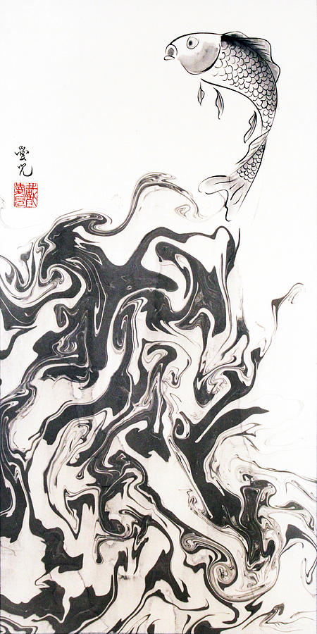Sumi-e Painting - Against All Odds #1 by Oiyee At Oystudio