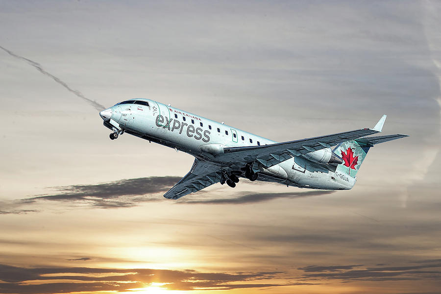 Air Canada Express Mixed Media - Air Canada Express Bombardier CRJ-200 #1 by Smart Aviation