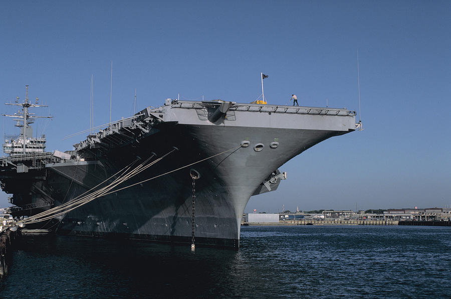 Aircraft Carrier Photograph - USS Gerald Ford in Norfolk Virginia by Carl Purcell