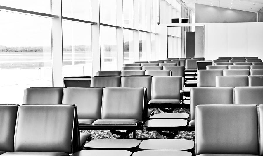 Architecture Photograph - Airport waiting lounge #1 by Tom Gowanlock