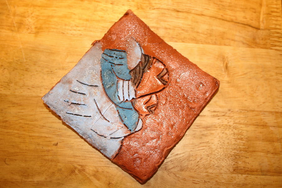 Akaweese - Tile #1 Ceramic Art by Gloria Ssali