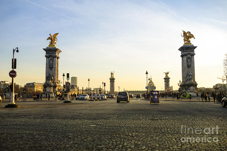 Alexandre III Bridge in Paris France early morning #1 Photograph by Perry Van Munster