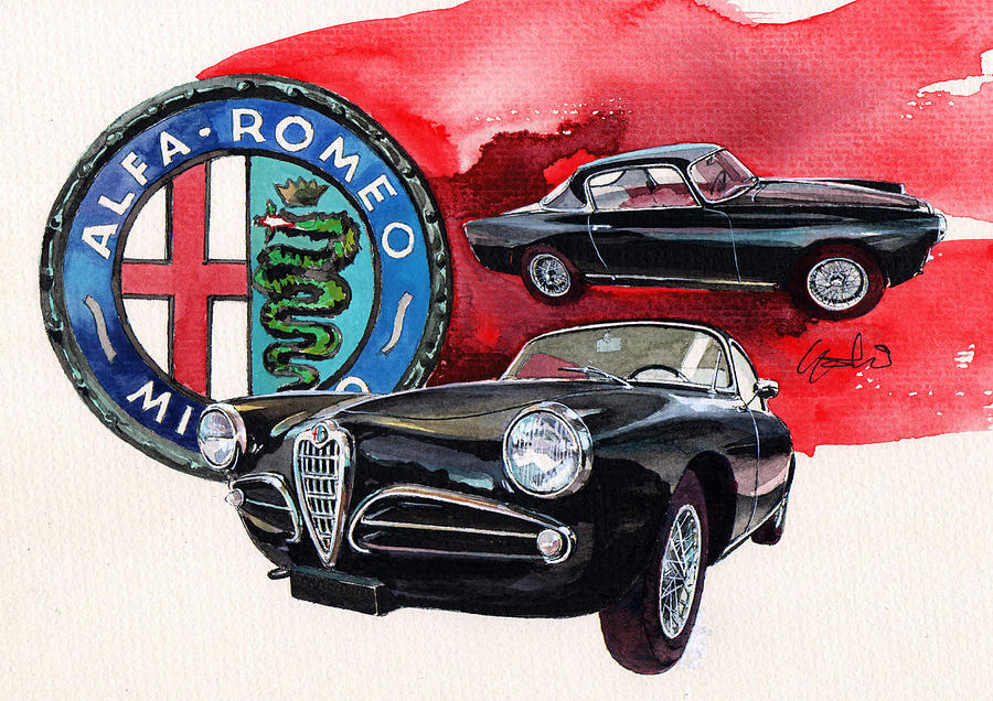 Alfa Romeo Super Sprint C Painting by Yoshiharu Miyakawa - Fine Art America