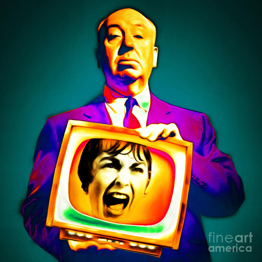 Psycho Movie Photograph - Alfred Hitchcock Psycho 20151218v3 square by Wingsdomain Art and Photography