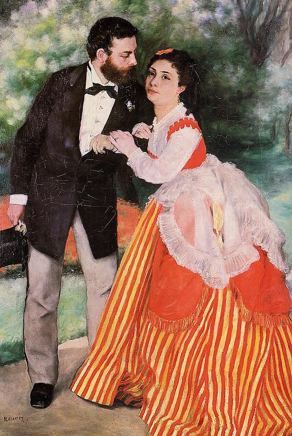 Alfred Sisley with His Wife Painting by MotionAge Designs