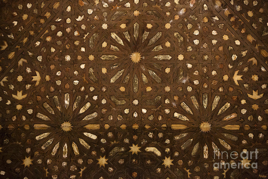 Alhambra Photograph - Alhambra ceiling III - Techos de la Alhambra III by Juan Carlos Ballesteros