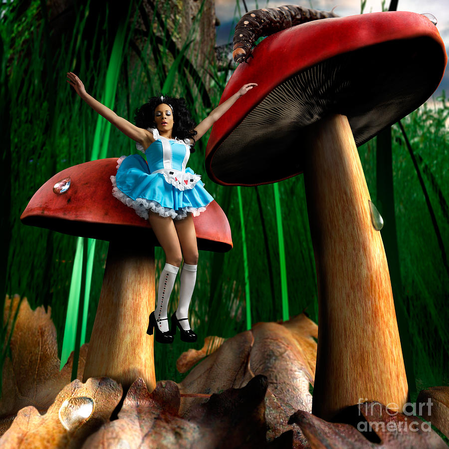 Fairy Photograph - Alice in Wonderland #1 by Maxim Images Exquisite Prints