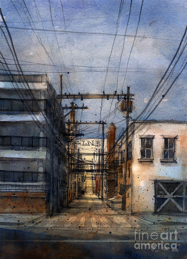 Texas Painting - Alley Behind 14th and Texas #1 by Tim Oliver