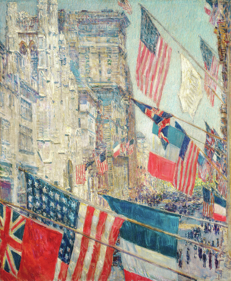 Allies Day, May 1917 #1 Painting by Childe Hassam