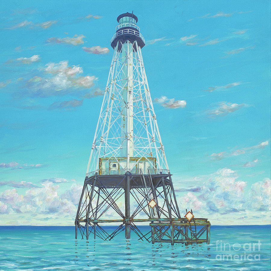 Alligator Reef Lighthouse #2 Painting by Danielle Perry